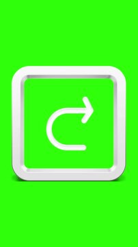 3D green screen bookmark ribbon save favorite page icon animation loop