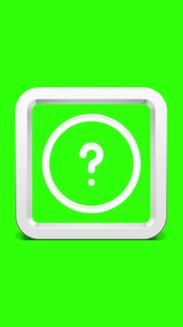 3D green screen checklist document grid report verification icon animation loop