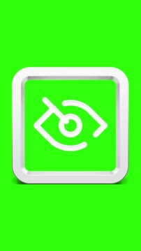 3D green screen dual layer document layout overlap icon animation loop