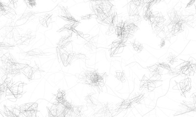 Fototapeta premium Abstract chaotic scribbles on white background with subtle texture and depth