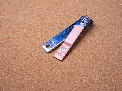 These appear to be rose gold stainless steel nail clippers, potentially from a Cathy Kathy or similar manicure set.