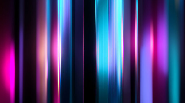 Luminous vertical light bands with vibrant cyan and magenta gradient