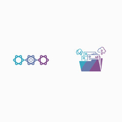 Fototapeta premium Medical Chemistry and Digital Health Icons