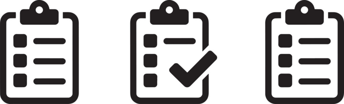 Clipboard checklists show the progression of tasks from pending items to successfully completed assignments.