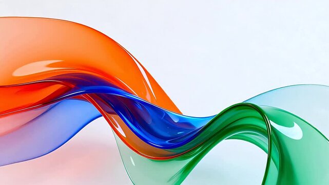 Colorful flowing ribbon design