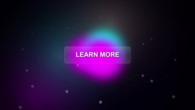 Learn More Button Animates with Pulsing Abstract Light Background