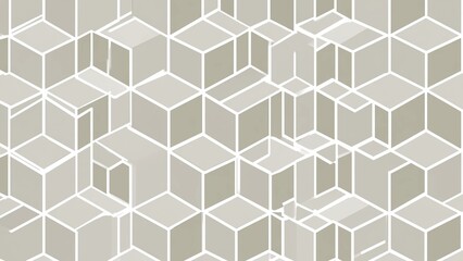 Fototapeta premium Isometric Cube Tessellation Soft Sage Grey Pattern Background