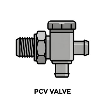 Close-up view of a PCV valve component.