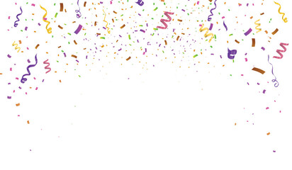 Arched confetti border for greeting card and festive holiday announcement © Avijit Artworks