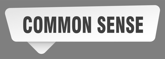 Fototapeta premium common sense sticker. common sense sign isolated on gray background