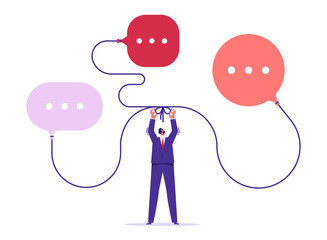 Connect idea for solution concept, collaboration or cooperate to success, communicate to create new idea or solve problem, businessman connect between conversation dialog