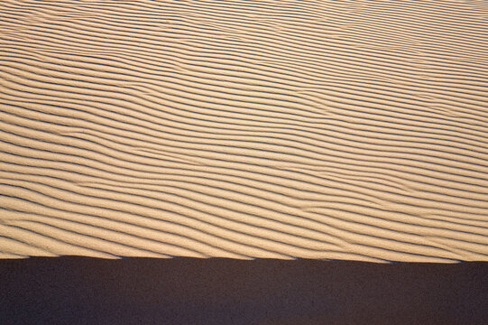Sand with ripple marks on a beach of the island of Sylt.