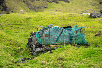 Chicken coop on Tristan da Cunha, in the South Atlantic © Angela