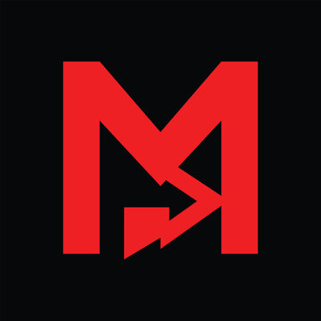 Abstract Letter M Monogram Logo Geometric Arrow Modern Business Brand Identity Design