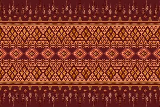 Ikat abstract ethnic art seamless pattern vintage style wallpaper, set, geometric, oriental, fabric, clothing, print, ornament, Aztec geometric, furniture