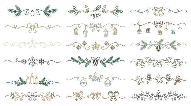Elegant holiday decorative garland with bows, pine cones, and lanterns in vintage style