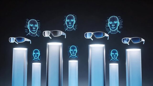 Glasses with digital face models