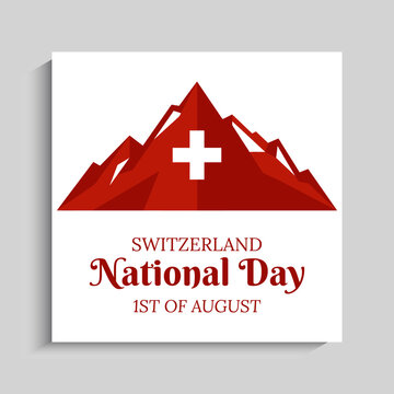 Switzerland National Day Social Media Instagram Post Banner