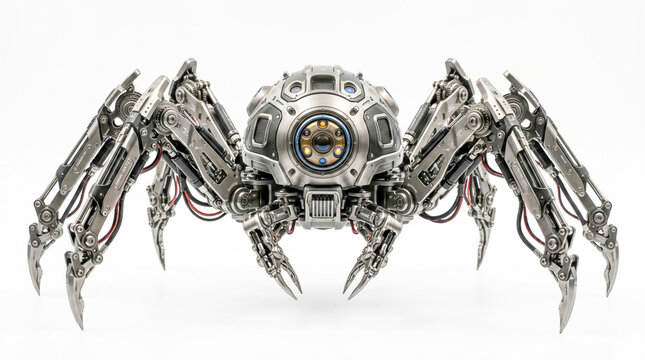 Metallic mechanical spider robot with complex gear parts