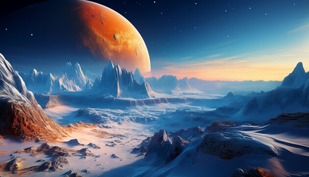 pluto s surface with icy mountains and valleys frozen rocky