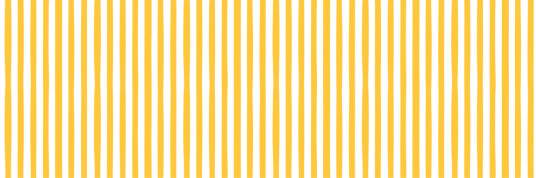 Summer yellow irregular wavy stripes seamless pattern. Hand drawn vertical lines background. Italian minimal print with Mediterranean vibe for wrapping paper, textile and fabric. Vector illustration