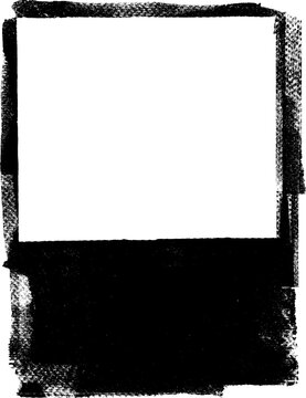Large ink frame texture with a transparent background