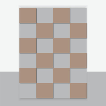 Modern 3D Checkerboard Geometric Seamless Pattern Background