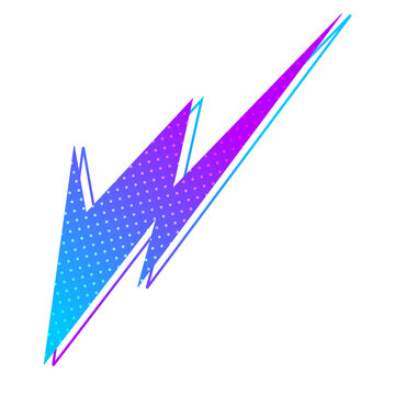 Retro 80s Synthwave gradient neon style memphis pop art Zigzag geometric shape design vaporwave Element.