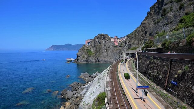 View of Manarola, Italy.