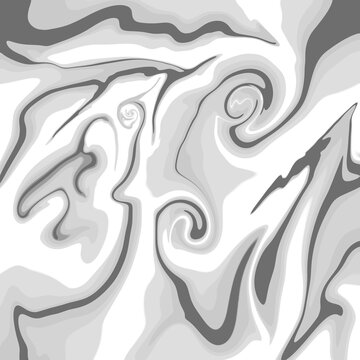 Doodle pattern line art inspired by marble luxury and textile art illustration background drawing that can be used for sticker, print design, scrapbook, icon, decorative, etc. with white gray colors