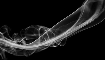 transparent soft smoke wisps overlay with gentle drifting curves © Carol