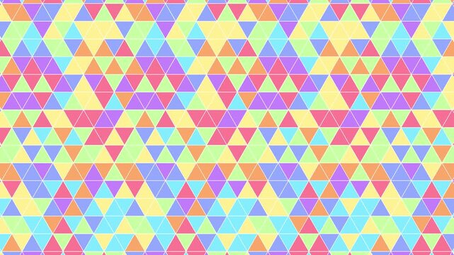 三角形を組み合わせたカラフルモザイクの背景素材／A colorful mosaic background made up of triangular shapes