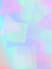 Obraz premium Pastel geometric polygon shapes in blue, pink, and lavender create a soft modern backdrop with ample copy space for branding and design.