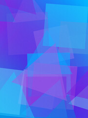 Obraz premium Abstract geometric shapes in blue and purple create a modern, energetic gradient pattern, ideal for tech, design, or advertising layouts with copy space.
