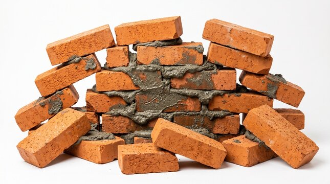 construction materials building supplies brick wall masonry cement blocks brick pile brick stack brick products brick materials brick pieces brick fragments brick debris