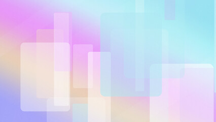 Fototapeta premium Abstract pastel squares create a soft, modern gradient backdrop with copy space, ideal for tech, design, and marketing layouts in calm, dreamy style.