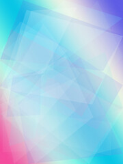 Fototapeta premium Abstract polygon design blends blue and pink gradients with a soft glow, creating a modern futuristic backdrop for presentations, flyers, and web banners with copy space.