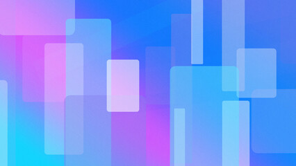Fototapeta premium Abstract geometric glass blocks in blue and purple gradient create a modern, calming technology backdrop with soft lighting and copy space.