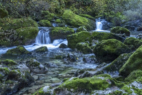 Waterfall on the Crnojevic River near Rijeka Crnojevica, Montenegro