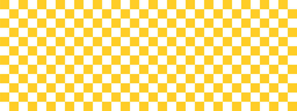 Yellow Checkered Racing Stripe Pattern for Speed Banner Divider and Motorsport Graphic Design