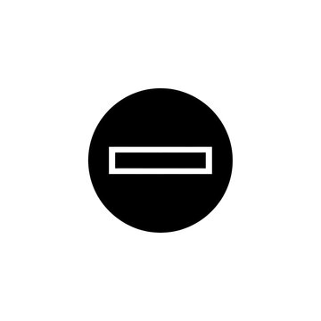 Black circle with white minus sign icon