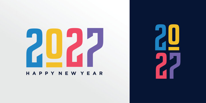 2027 logo design element with modern style idea