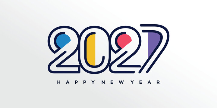 2027 logo design element with modern style idea