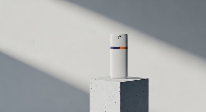 Modern minimalist wall mounted light fixture in office corridor.