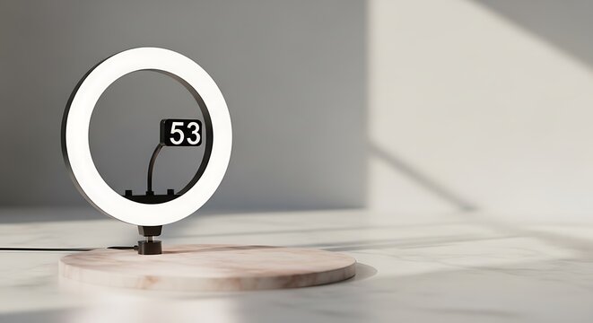 Analog clock showing 53 minutes past the hour.