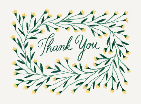 Thank You Floral Wreath