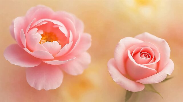 Pink roses in soft focus