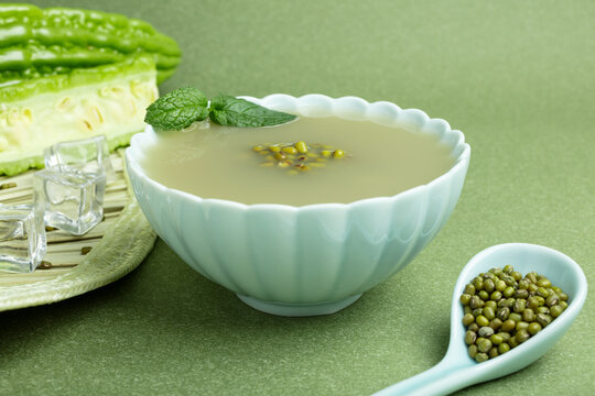 A bowl of cool mung bean soup