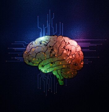 A futuristic computer brain concept