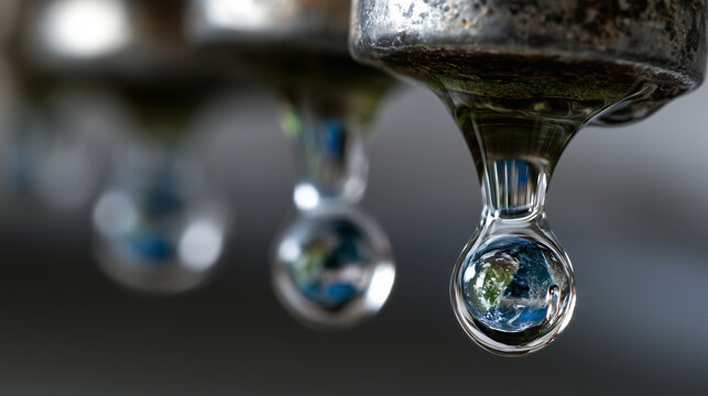 Modern Water Faucet Concept for Water Conservation and Sustainable Living